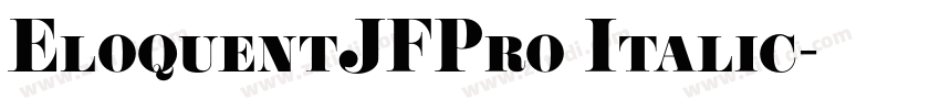 EloquentJFPro Italic字体转换